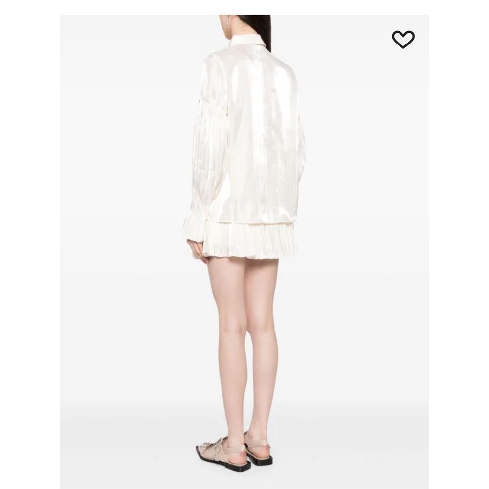 Pleated Satin Skirt Set - Picture 9 of 13